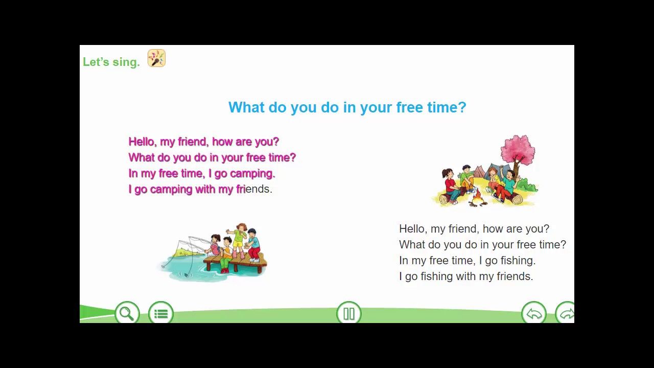 Bài hát "What do you do in your free time?"-Tiếng Anh lớp 5 - YouTube
