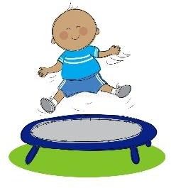 Boy on trampoline stock vector. Illustration of drawing - 34633205